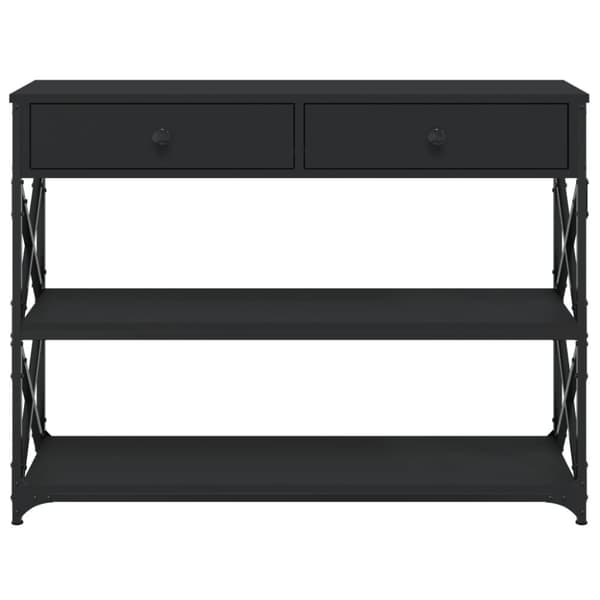 vidaXL Konsollbord svart 100x28x75 cm konstruert tre