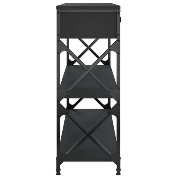 vidaXL Konsollbord svart 100x28x75 cm konstruert tre
