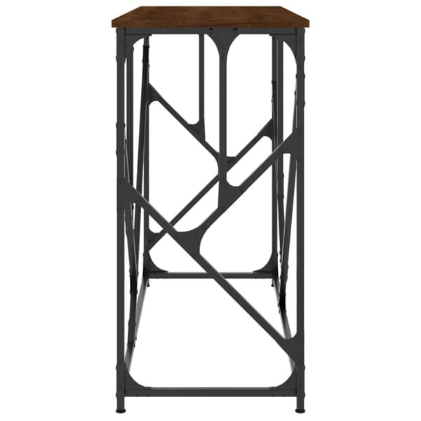 vidaXL Konsollbord brun eik 100x40x80 cm konstruert tre