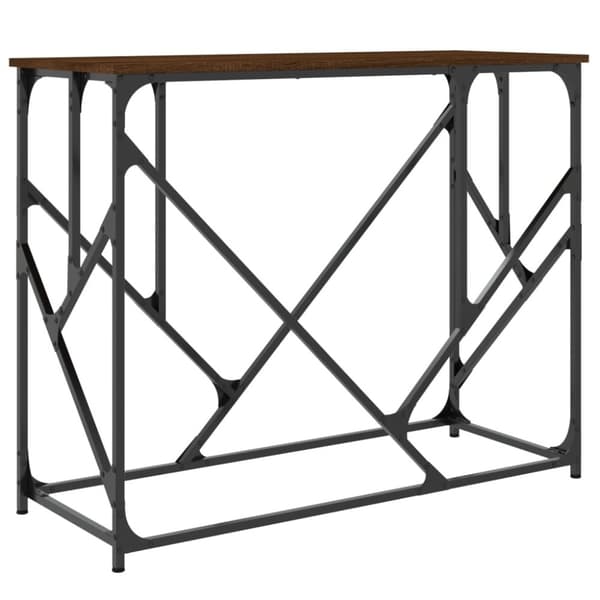 vidaXL Konsollbord brun eik 100x40x80 cm konstruert tre