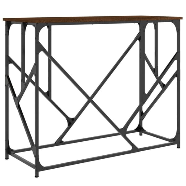 vidaXL Konsollbord brun eik 100x40x80 cm konstruert tre