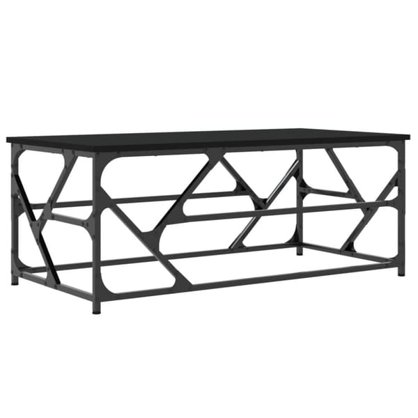 vidaXL Soffbord svart 100x50x40 cm konstruerat trä