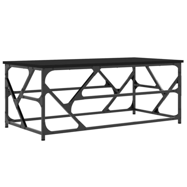 vidaXL Soffbord svart 100x50x40 cm konstruerat trä