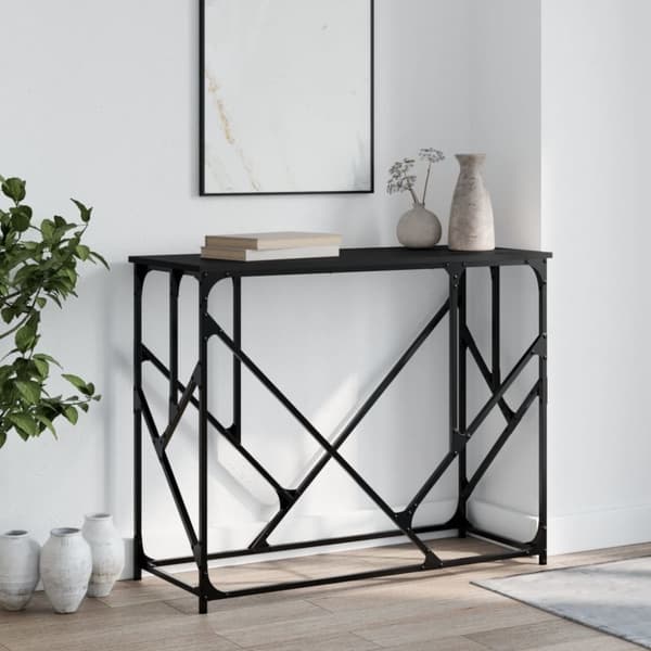 vidaXL Konsolipöytä musta 100x40x80 cm tekninen puu