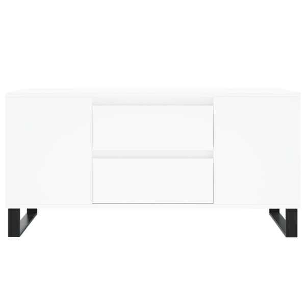 vidaXL Salongbord hvit 102x44,5x50 cm konstruert tre