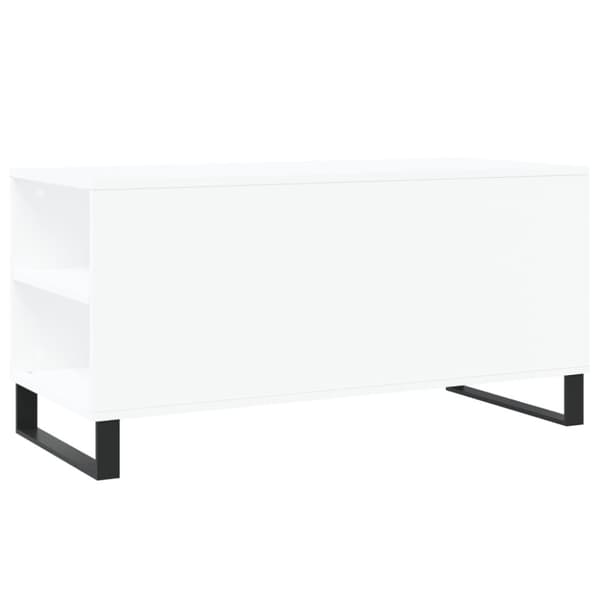vidaXL Salongbord hvit 102x44,5x50 cm konstruert tre