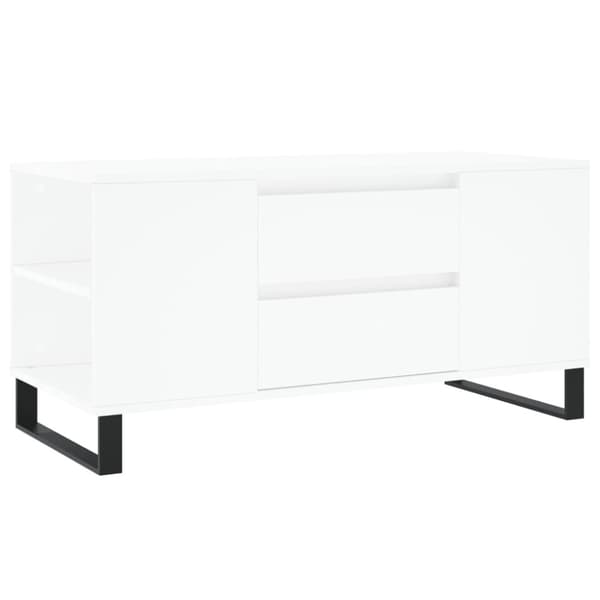 vidaXL Salongbord hvit 102x44,5x50 cm konstruert tre