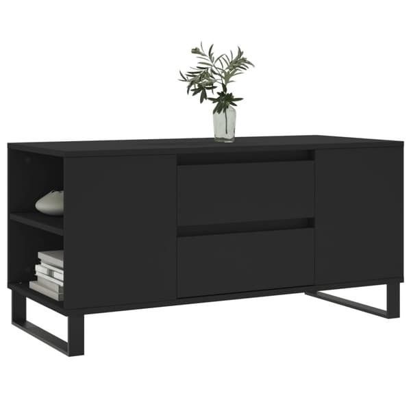 vidaXL Sohvapöytä musta 102x44,5x50 cm tekninen puu