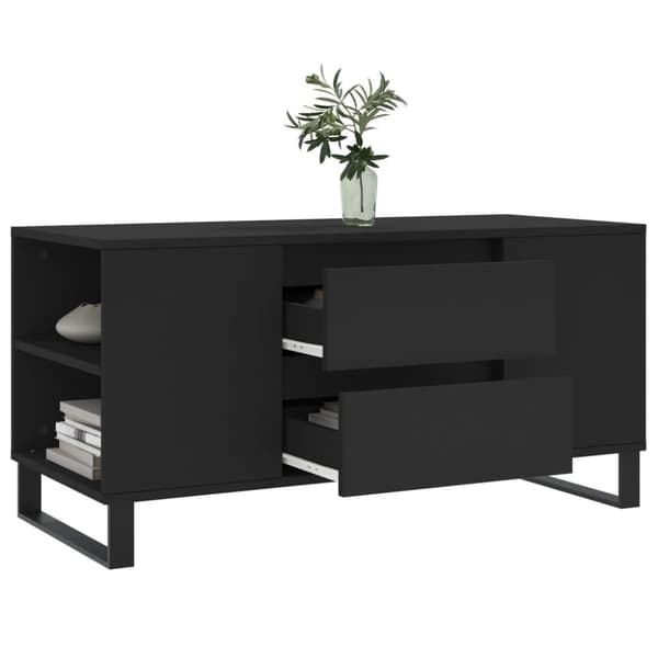 vidaXL Sohvapöytä musta 102x44,5x50 cm tekninen puu