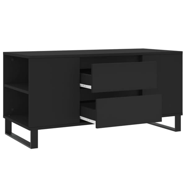 vidaXL Sohvapöytä musta 102x44,5x50 cm tekninen puu