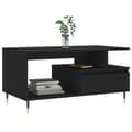Miniatyrbillede 3 af 11: vidaXL sofabord 90x49x45 cm konstrueret træ sort