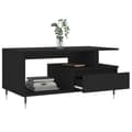 Miniatyrbillede 4 af 11: vidaXL sofabord 90x49x45 cm konstrueret træ sort