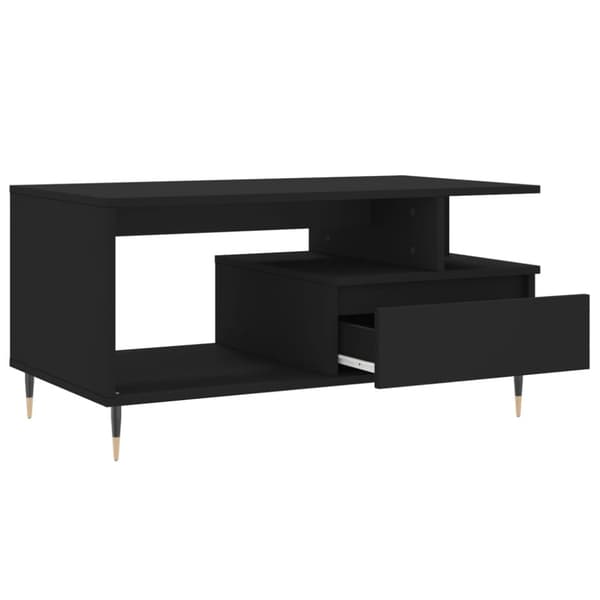 vidaXL sofabord 90x49x45 cm konstrueret træ sort