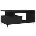 Miniatyrbillede 8 af 11: vidaXL sofabord 90x49x45 cm konstrueret træ sort