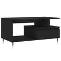 Miniatyrbillede 1 af 11: vidaXL sofabord 90x49x45 cm konstrueret træ sort
