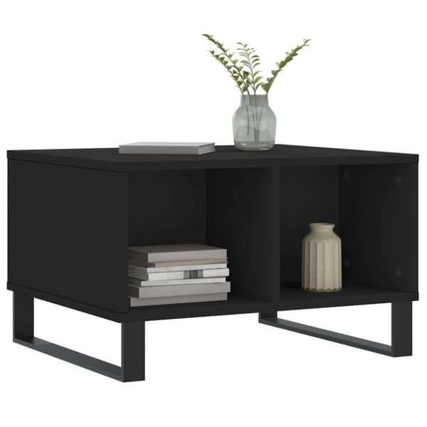 vidaXL Salongbord svart 60x50x36,5 cm konstruert tre