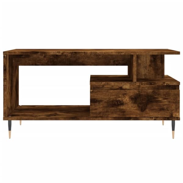 vidaXL Sohvapöytä savutammi 90x49x45 cm tekninen puu
