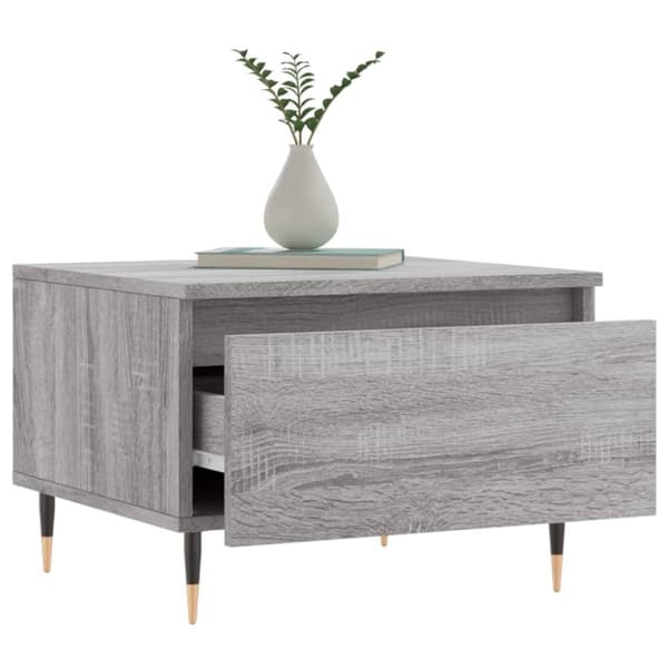vidaXL Salongbord 2 stk grå sonoma 50x46x35 cm konstruert tre