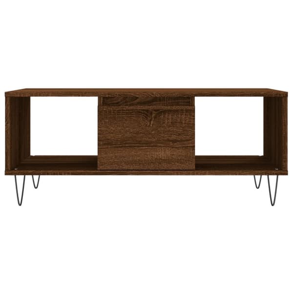 vidaXL Soffbord brun ek 90x50x36,5 cm konstruerat trä