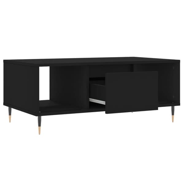 vidaXL Salongbord svart 90x50x36,5 cm konstruert tre