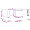 Miniatyrbilde 11 av 11: vidaXL Salongbord svart 90x50x36,5 cm konstruert tre