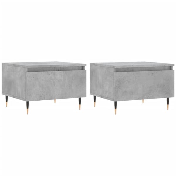 vidaXL Soffbord 2 st betonggrå 50x46x35 cm konstruerat trä