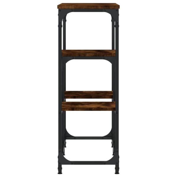 vidaXL Konsollbord røkt eik 89,5x28x76 cm konstruert tre