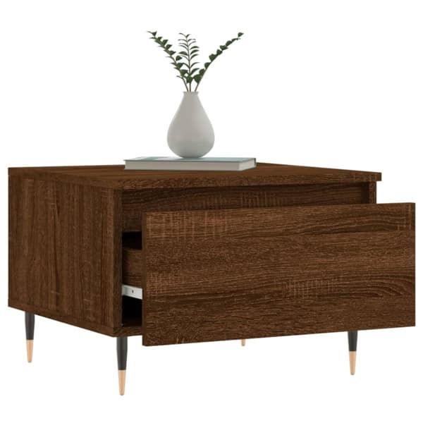 vidaXL Salongbord 2 stk brun eik 50x46x35 cm konstruert tre