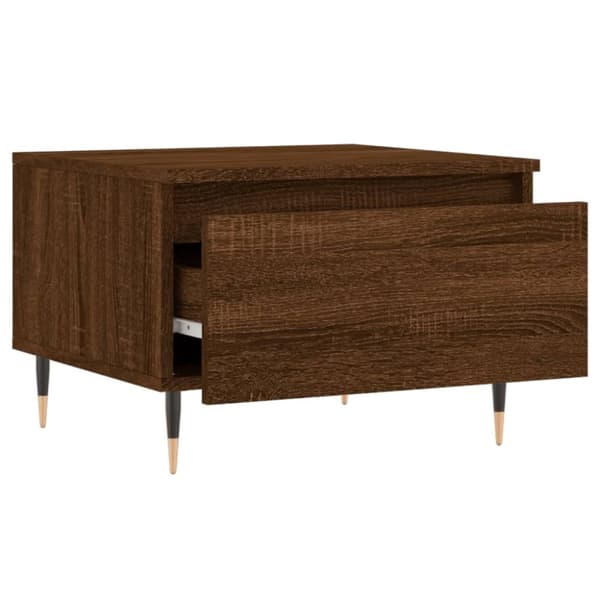 vidaXL Salongbord 2 stk brun eik 50x46x35 cm konstruert tre