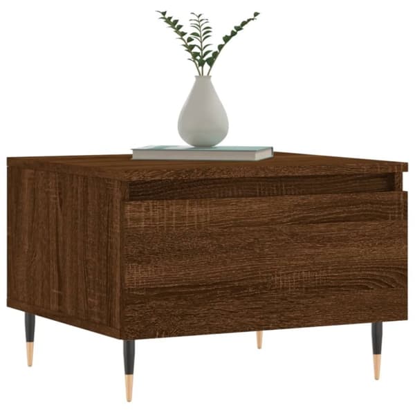 vidaXL Salongbord 2 stk brun eik 50x46x35 cm konstruert tre