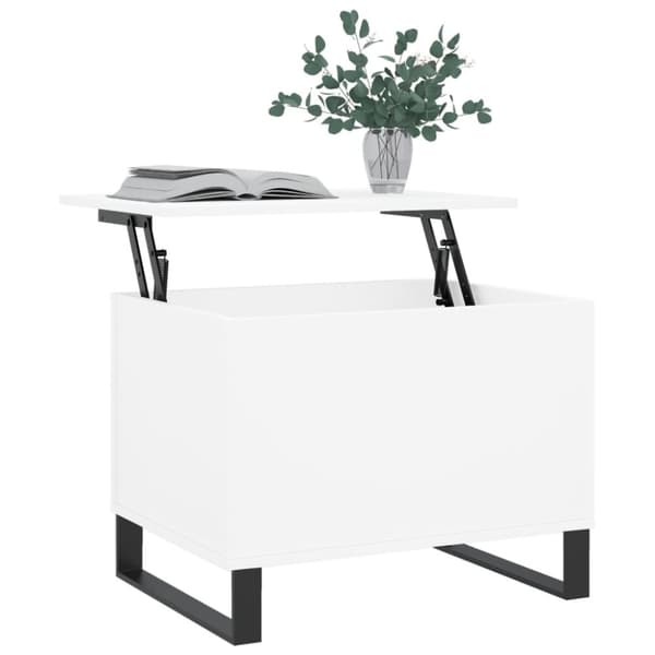 vidaXL Soffbord vit 60x44,5x45 cm konstruerat trä