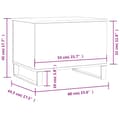 Miniatyrbild 11 av 11: vidaXL Soffbord vit 60x44,5x45 cm konstruerat trä