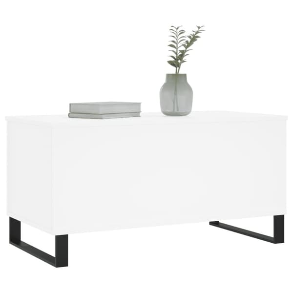 vidaXL Salongbord hvit 90x44,5x45 cm konstruert tre