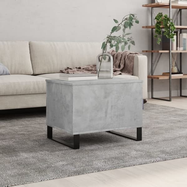 vidaXL Soffbord betonggrå 60x44,5x45 cm konstruerat trä