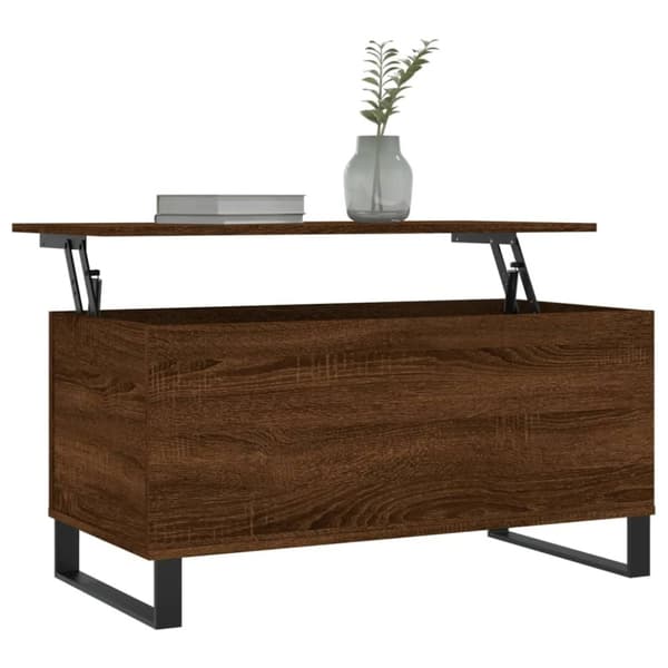 vidaXL Soffbord brun ek 90x44,5x45 cm konstruerat trä