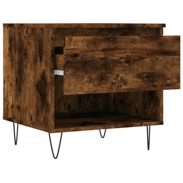 vidaXL sofabord 50x46x50 cm konstrueret træ røget egetræsfarve