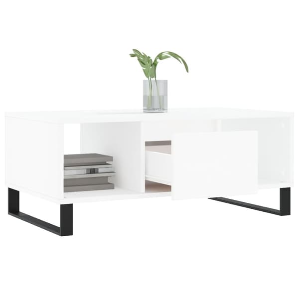 vidaXL sofabord 90x50x36,5 cm konstrueret træ hvid
