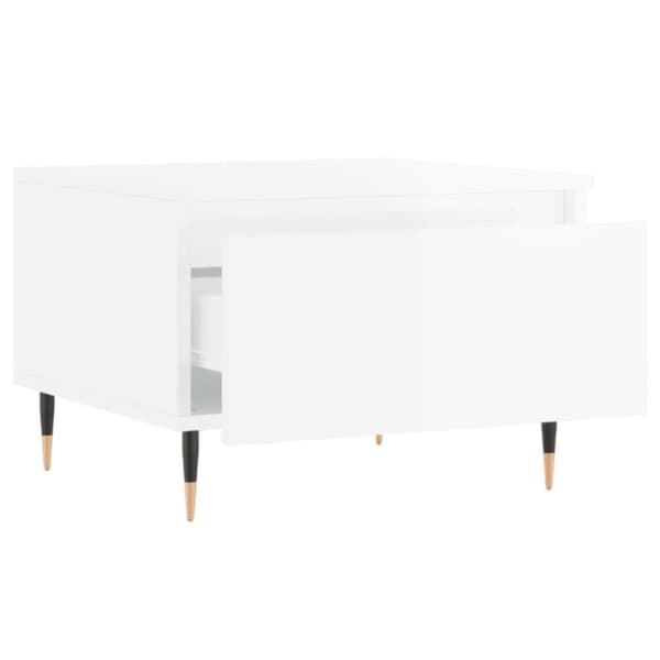 vidaXL sofaborde 2 stk. 50x46x35 cm konstrueret træ hvid højglans