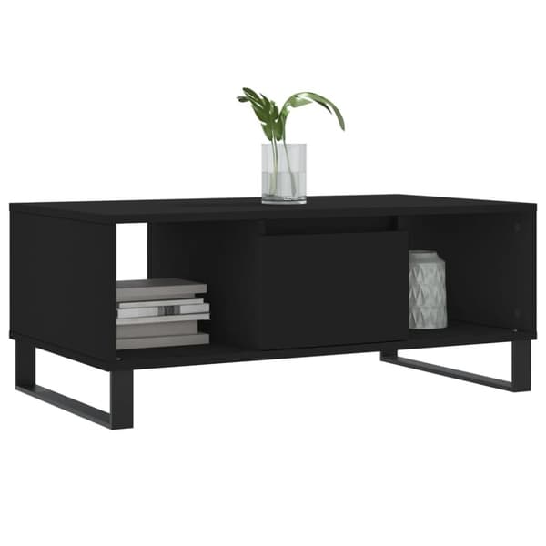 vidaXL sofabord 90x50x36,5 cm konstrueret træ sort