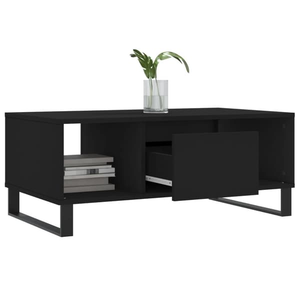 vidaXL sofabord 90x50x36,5 cm konstrueret træ sort