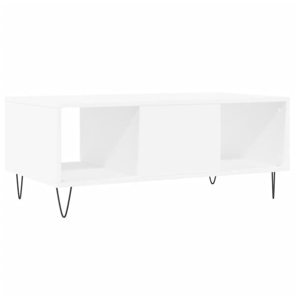 vidaXL Sohvapöytä valkoinen 90x50x36,5 cm tekninen puu
