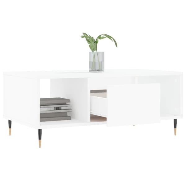 vidaXL sofabord 90x50x36,5 cm konstrueret træ hvid