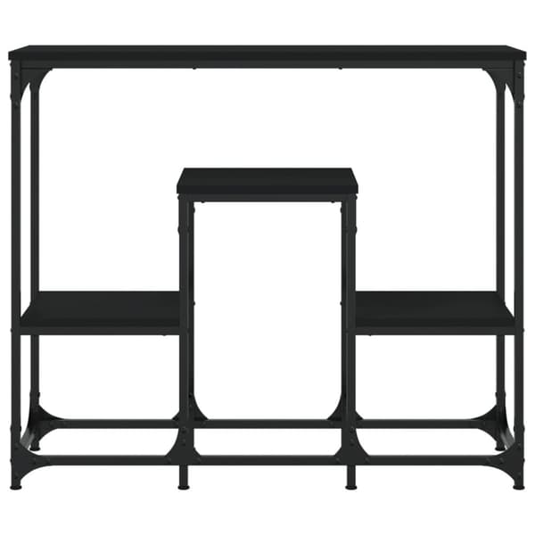 vidaXL Konsolipöytä musta 89,5x28x76 cm tekninen puu