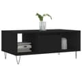 Miniatyrbillede 3 af 11: vidaXL sofabord 90x50x36,5 cm konstrueret træ sort