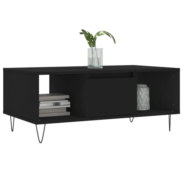 vidaXL sofabord 90x50x36,5 cm konstrueret træ sort