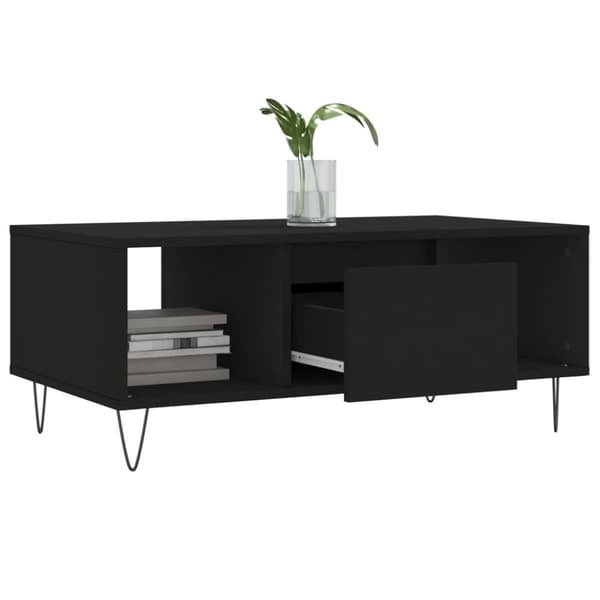 vidaXL sofabord 90x50x36,5 cm konstrueret træ sort