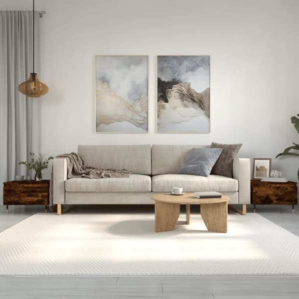 vidaXL Sohvapöydät 2 kpl savutammi 50x46x35 cm tekninen puu