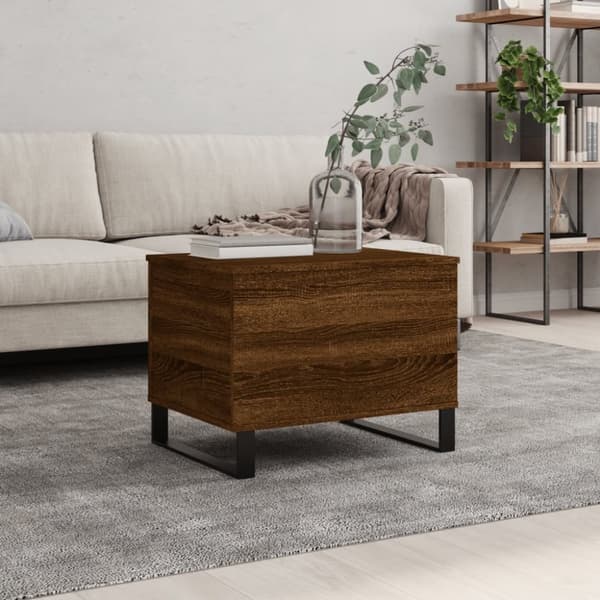 vidaXL Sohvapöytä ruskea tammi 60x44,5x45 cm tekninen puu