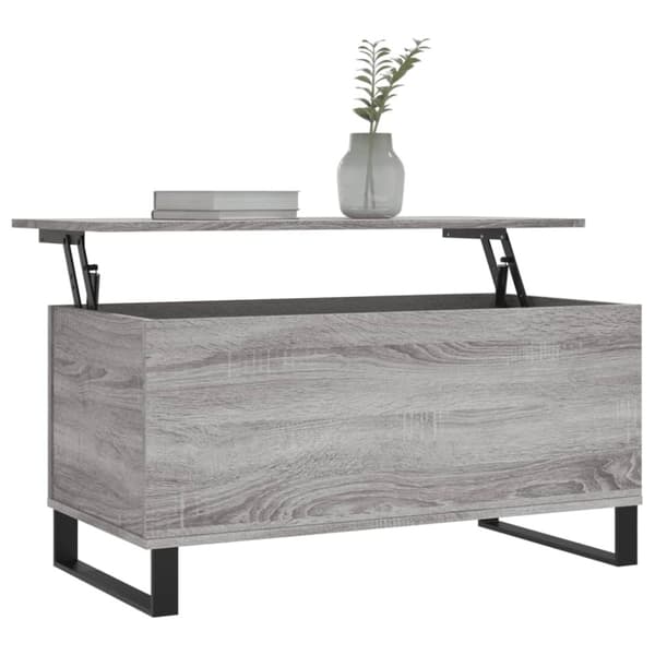 vidaXL sofabord 90x44,5x45 cm konstrueret træ sonoma-eg grå