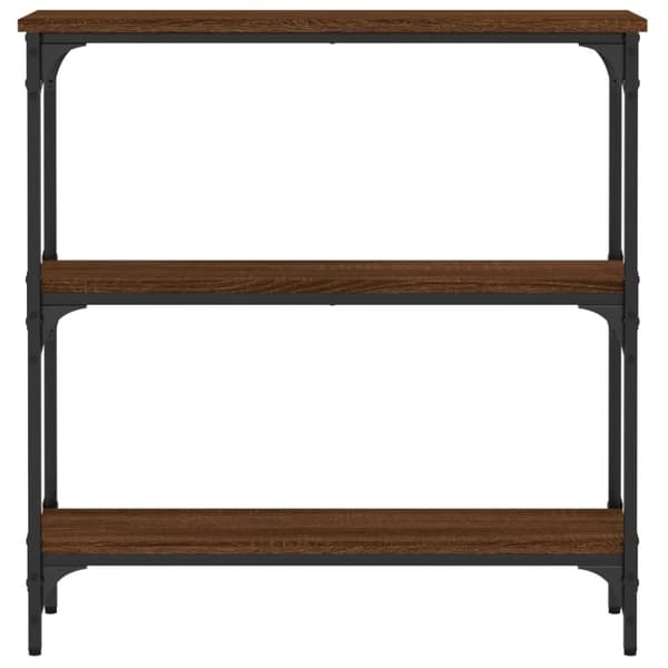 vidaXL Avlastningsbord brun ek 75x22,5x75 cm konstruerat trä
